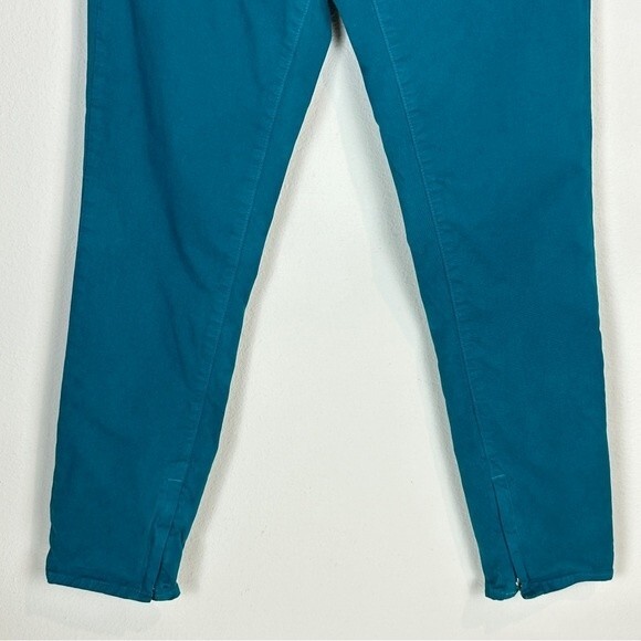Elie Tahari Zipper Ankle Teal Skinny Jeans 8 - Picture 3 of 8